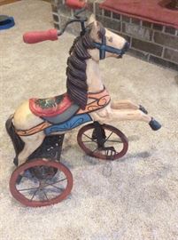 Antique Children's Tricycle Horse
