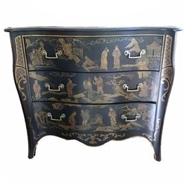 Mid-Century Drexel Hand Painted Chinoise Hall Chest