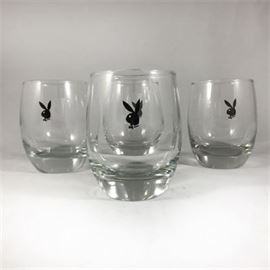 Vintage Playboy Bunny Club Rocks Glasses