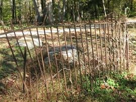 2 WROUGHT IRON FENCE SECTIONS. EARLY SALE. $125 EACH.