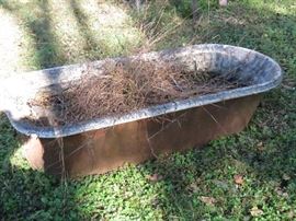 WHAT A PLANTER THIS VINTAGE TUB MAKES.