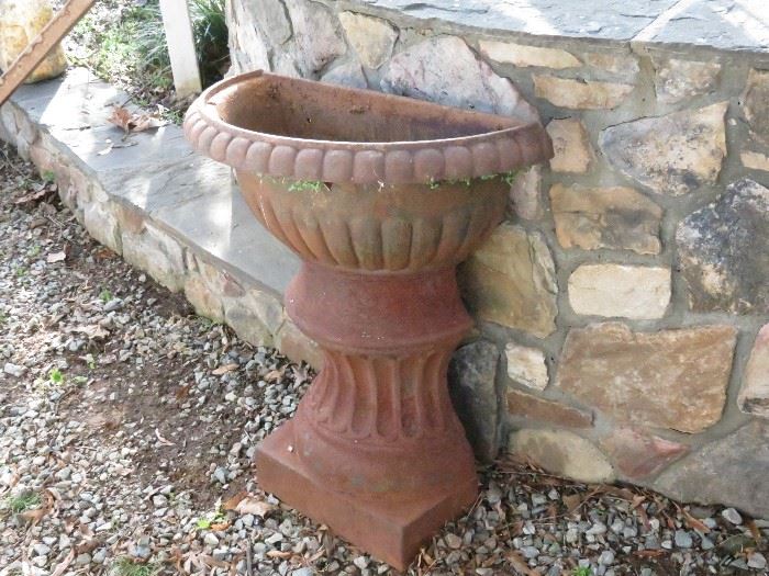 HEAVY CAST IRON WALL PLANTER.  EARLY SALE.  $350.