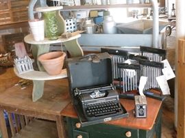 NOTE THE ANTIQUE TYPEWRITER.