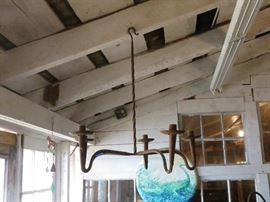 WROUGHT IRON CANDELABRA.