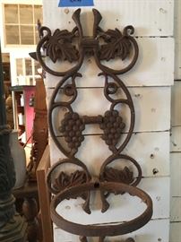 IRON WALL FLOWER POT HOLDERS.