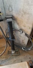 trailer stand and steel cable with hooks
