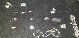 sterling and 10k and platinum rings etc