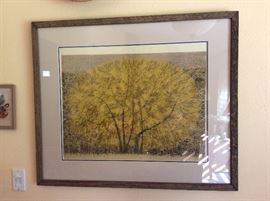 Charles Beck “Spring Willow” orig woodcut signed /numbered