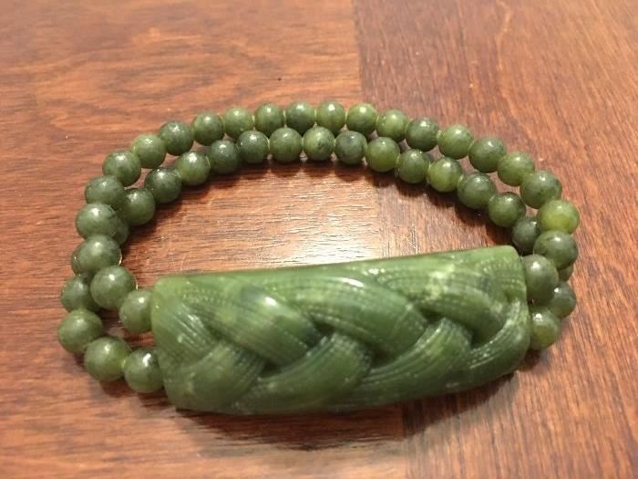 Carved Jade Bracelet 