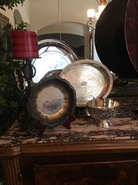 Collection Silverplate & Kromex Platters