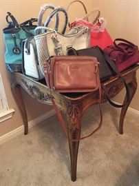 Henredon Tables PLUS many designer handbags (most brand new)