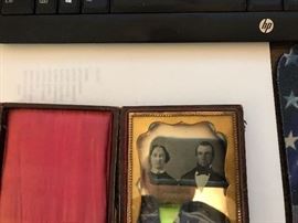 Antique tintype photo in original case with clasps Circa 1870s-1880s