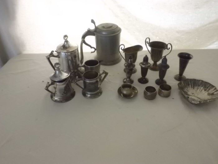 Vintage Pewter and Silver Plate