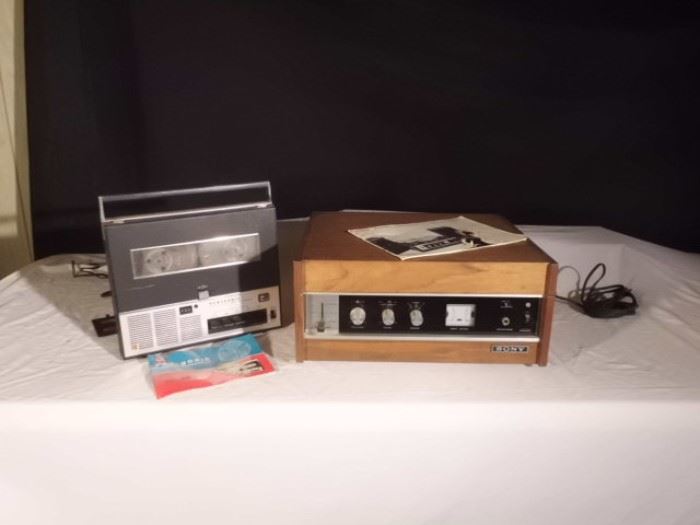 Vintage Reel to Reel Tape Recording Devices