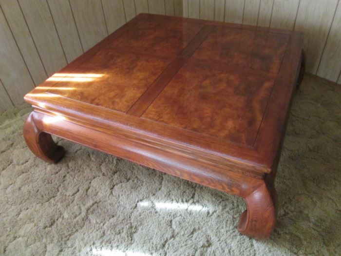 Solid Oak Large Square Coffee Table
