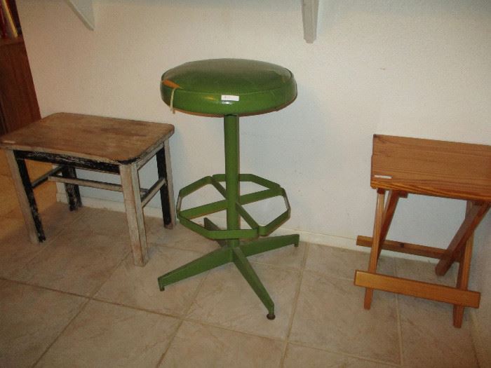 Vintage Stool and Tables