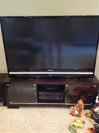 Large flat screen with cabinet
