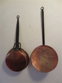 Copper antique pans