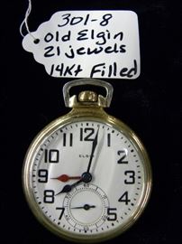 Vintage Elgin 21 Jewel, 14kt Gold Filled Pocket Watch