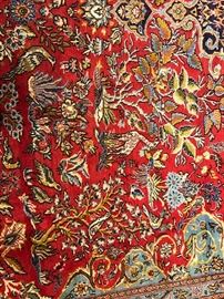 Extra Large Hand Woven Wool and Silk Area Rug Made in Iran