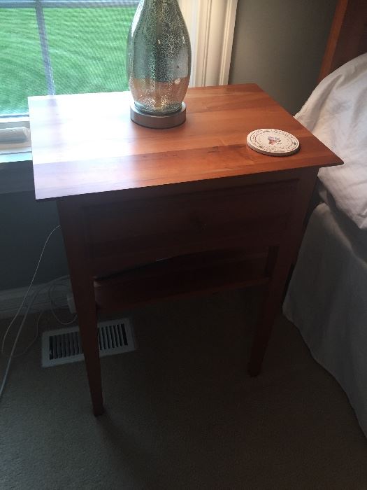 Cherry wood nightstand set