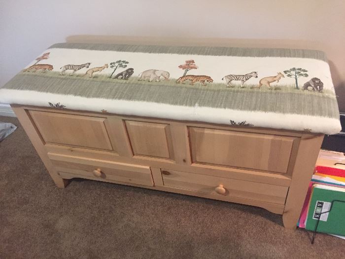 Pine  Storage bench With drawers  $100