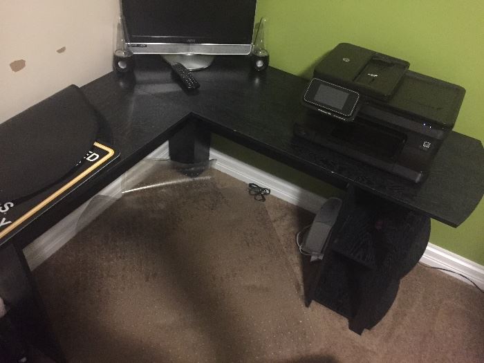 Black L shape desk  $50