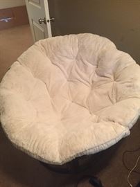 White round fur chair $30