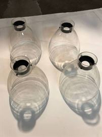 4 West Elm Glass Chandelier globes
