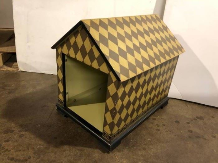 Designer Painted Dog house. Interior use.