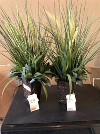 Pair of Silk Decor Grass Arrangements