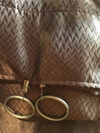 Two Brown Custom Designer Draperies curtains