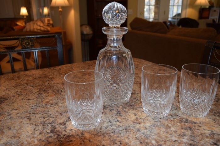 Waterford Decanter and Highball Crystal