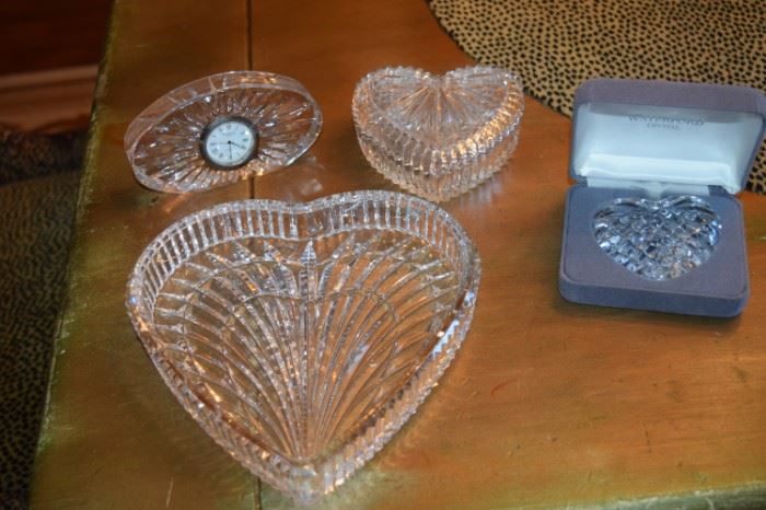 Waterford Crystal Hearts, Clock