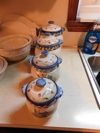 Pottery Canister Set