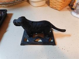 Metal Figural Dog Nutcracker