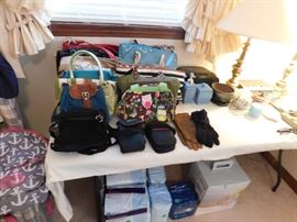 Assorted Ladies Purses and Gloves