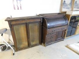 Early Two Piece Secretary Desk