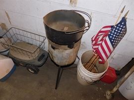 Cast Iron Pot and Burner