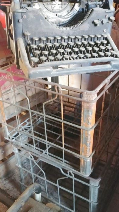 Old Typewriter, Old Milk Crates