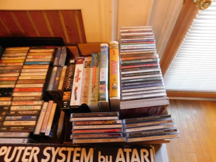 CDs, DVDs and Cassette Tapes