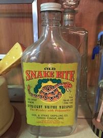 Snake Bite Whiskey Bottle