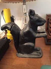 Figural Metal Squirrel Nutcracker