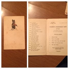 1938 SS Rex Italian Ocean Liner Children's Masquerade Party Program