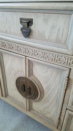 Front detail of dresser. Shangri-La Collection by Dixie Furniture.