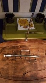 Check out that 70's avocado green cheese board!