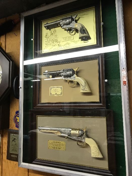 REPLICAS: George Patton Jr. 45 Single Action Revolver, John Wayne 45 Single Action, General Custer's Revolver caliber 36 Single Action