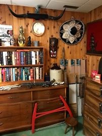 Books, Dressers, Book Shelves, Vintage Tools, Longhorns