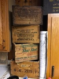 Winchester, Remington Shot Gun Shell Boxes