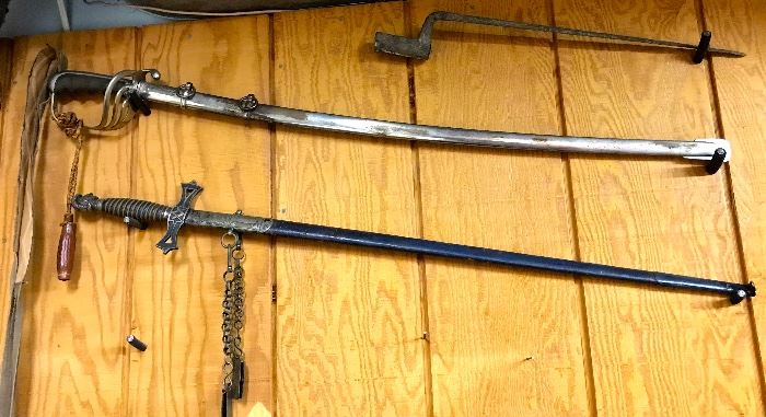 Civil War Bayonet, Military Dress Sword, Masonic Sword